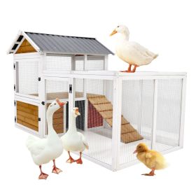 77"Large outdoor chicken coop Wooden chicken coop, duck coop with nest box, bird cage